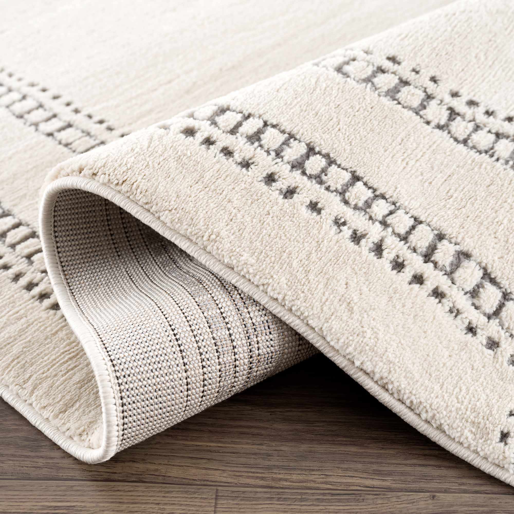 Ryuu Ivory & Gray Runner Rug