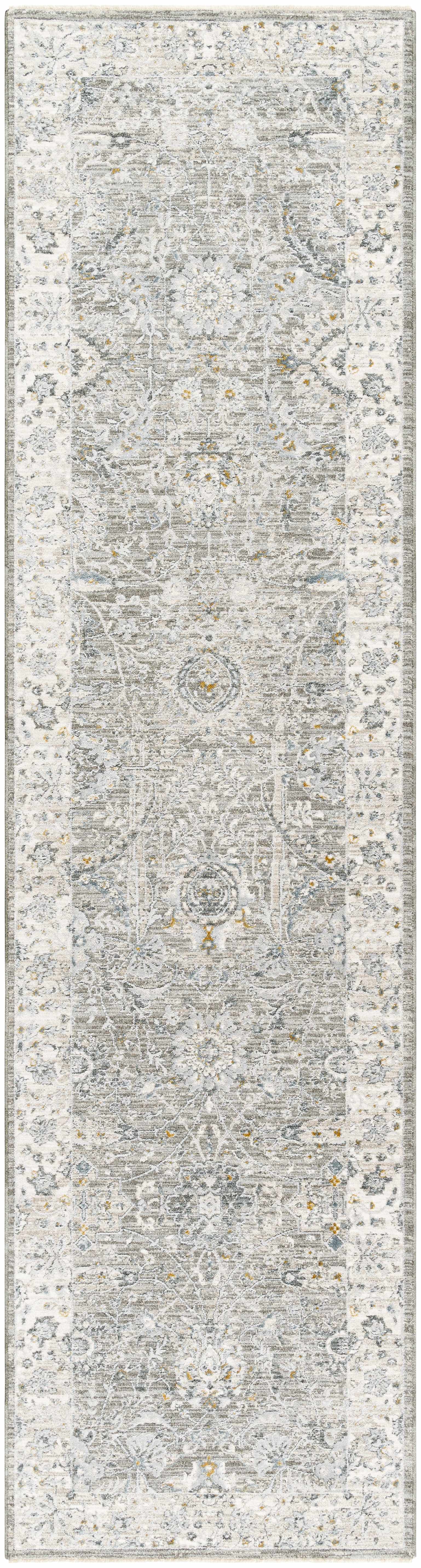 Gauge Gray Blue Runner Rug