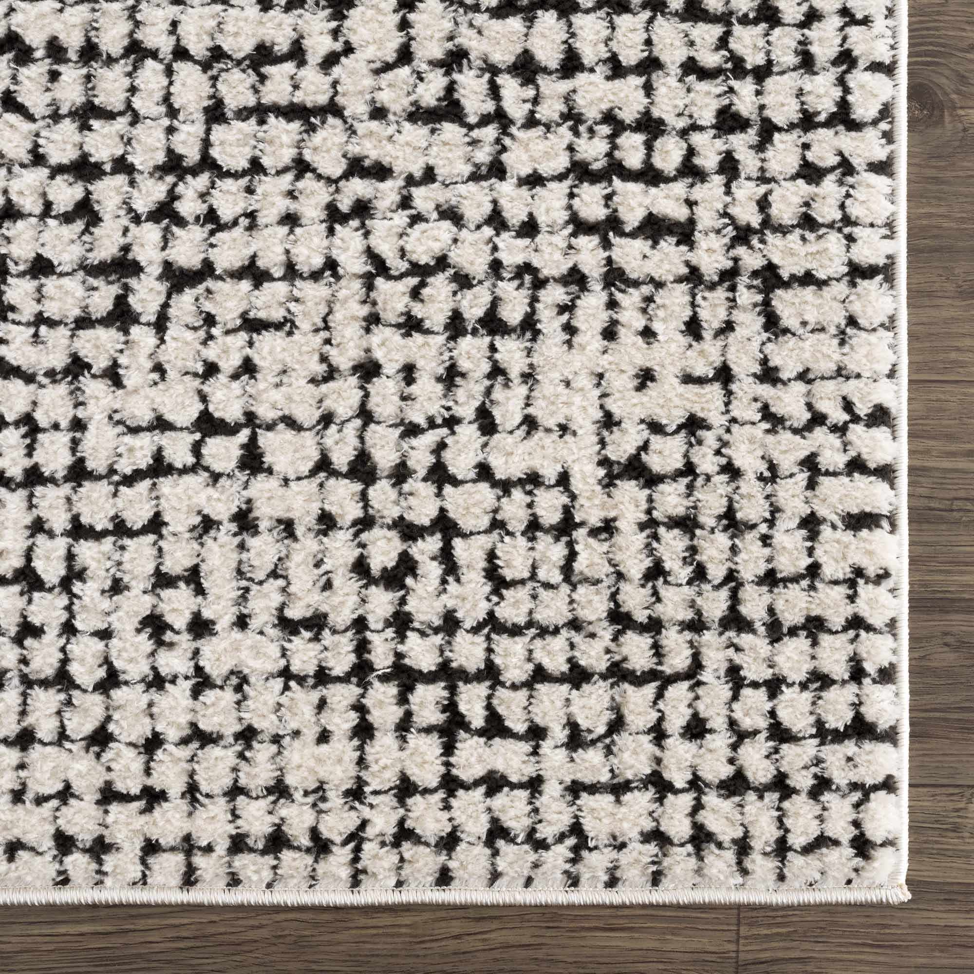 Keita Cream & Black Runner Rug
