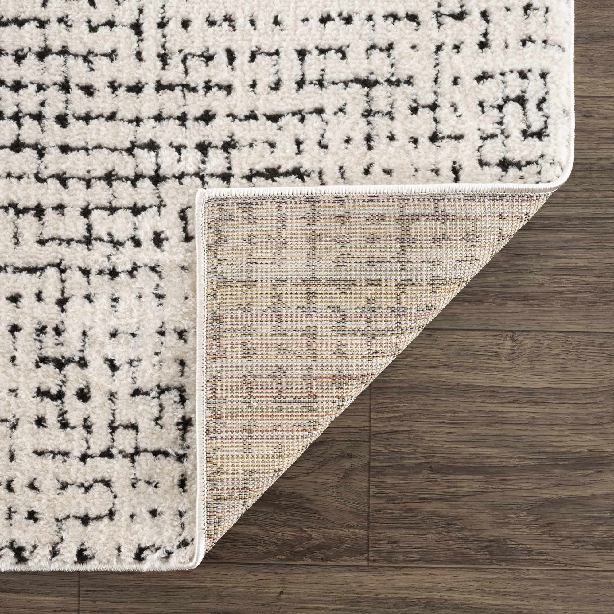 Keita Cream & Black Runner Rug