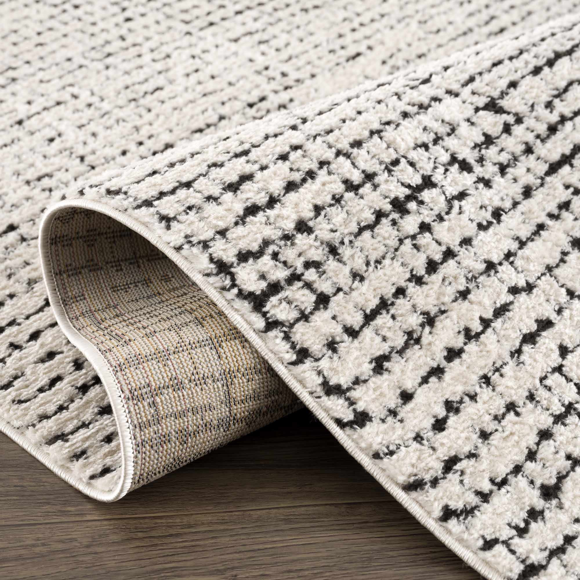 Keita Cream & Black Runner Rug
