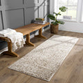 Keita Cream & Brown 7ft Runner Rug
