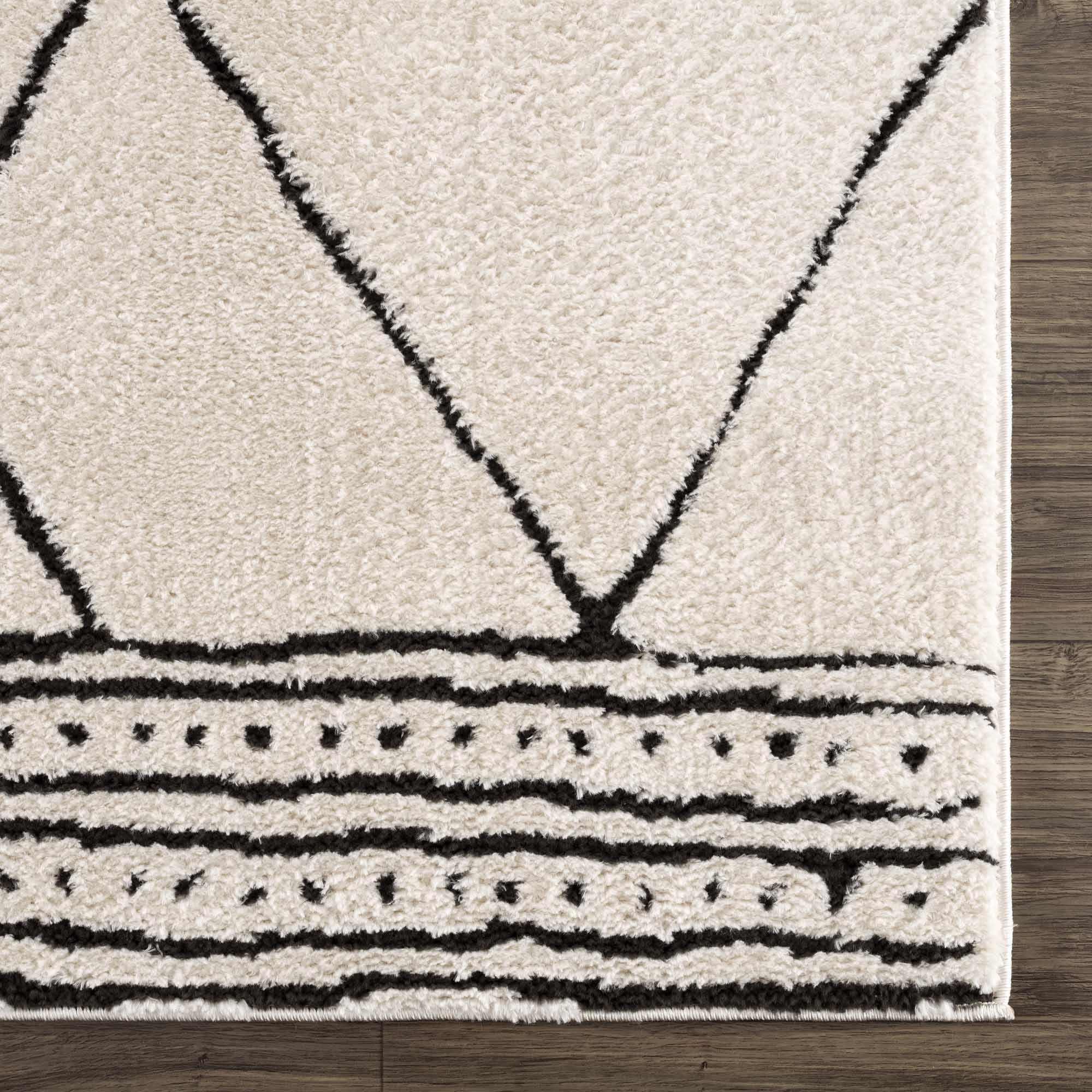 Keone Black & White Runner Rug
