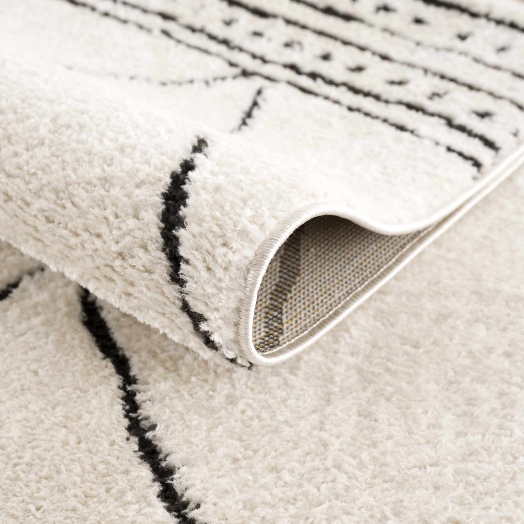 Keone Black & White Runner Rug