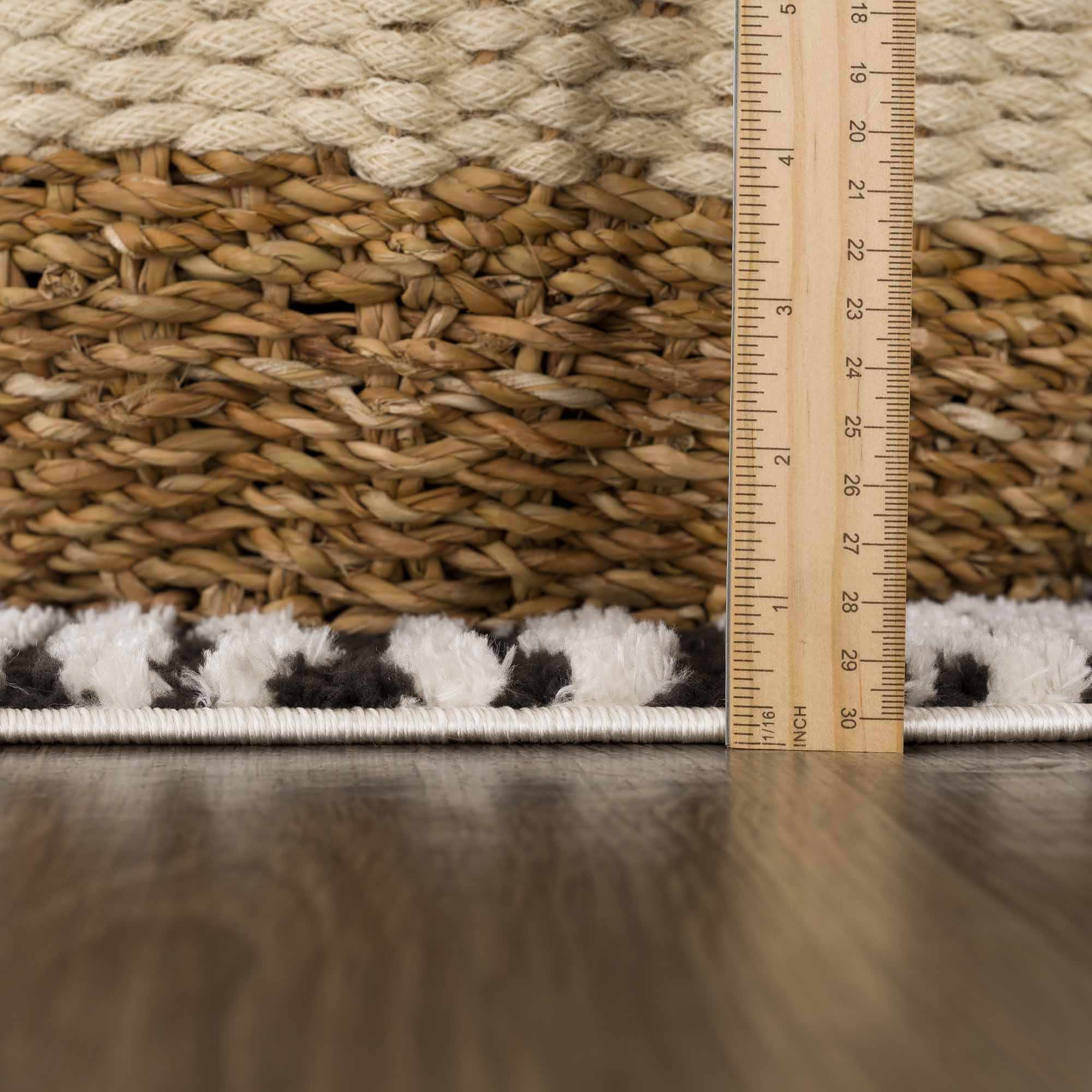 Leryn Black & White Checkered Runner Rug
