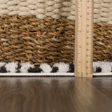 Leryn Black & White Checkered Runner Rug