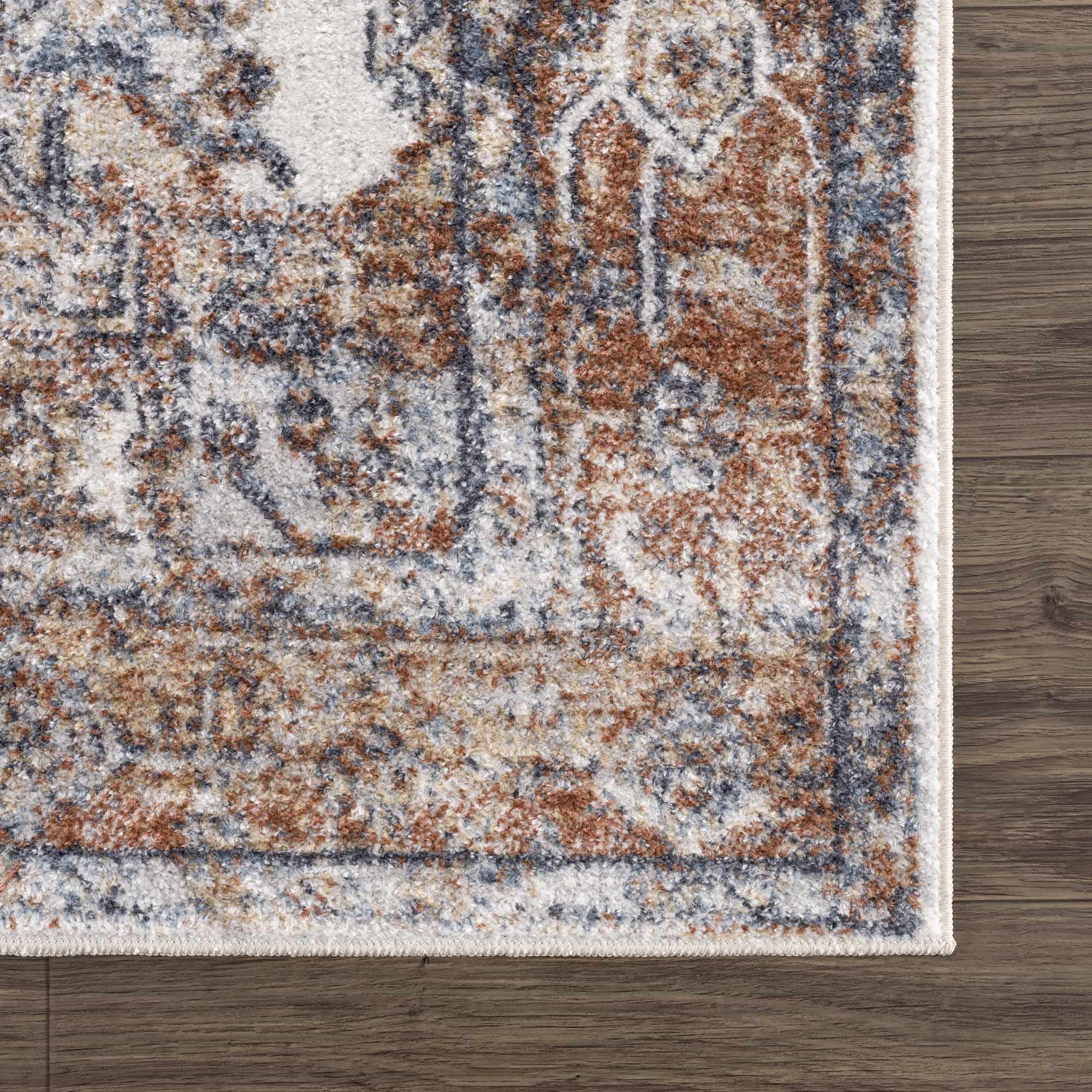Rust Hera Washable Runner Rug - Clearance