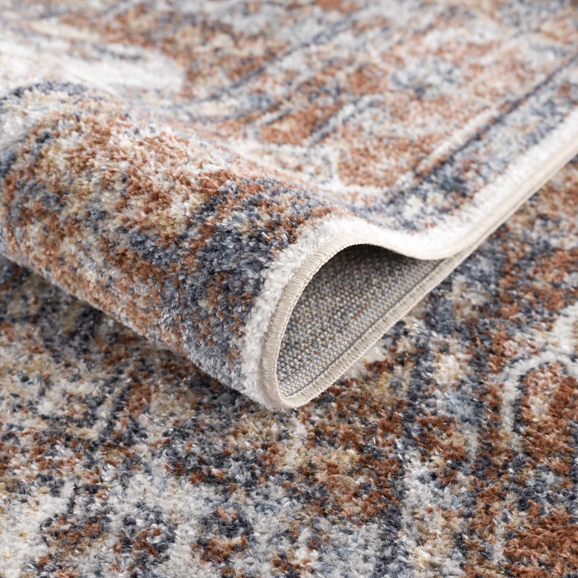 Rust Hera Washable Runner Rug - Clearance