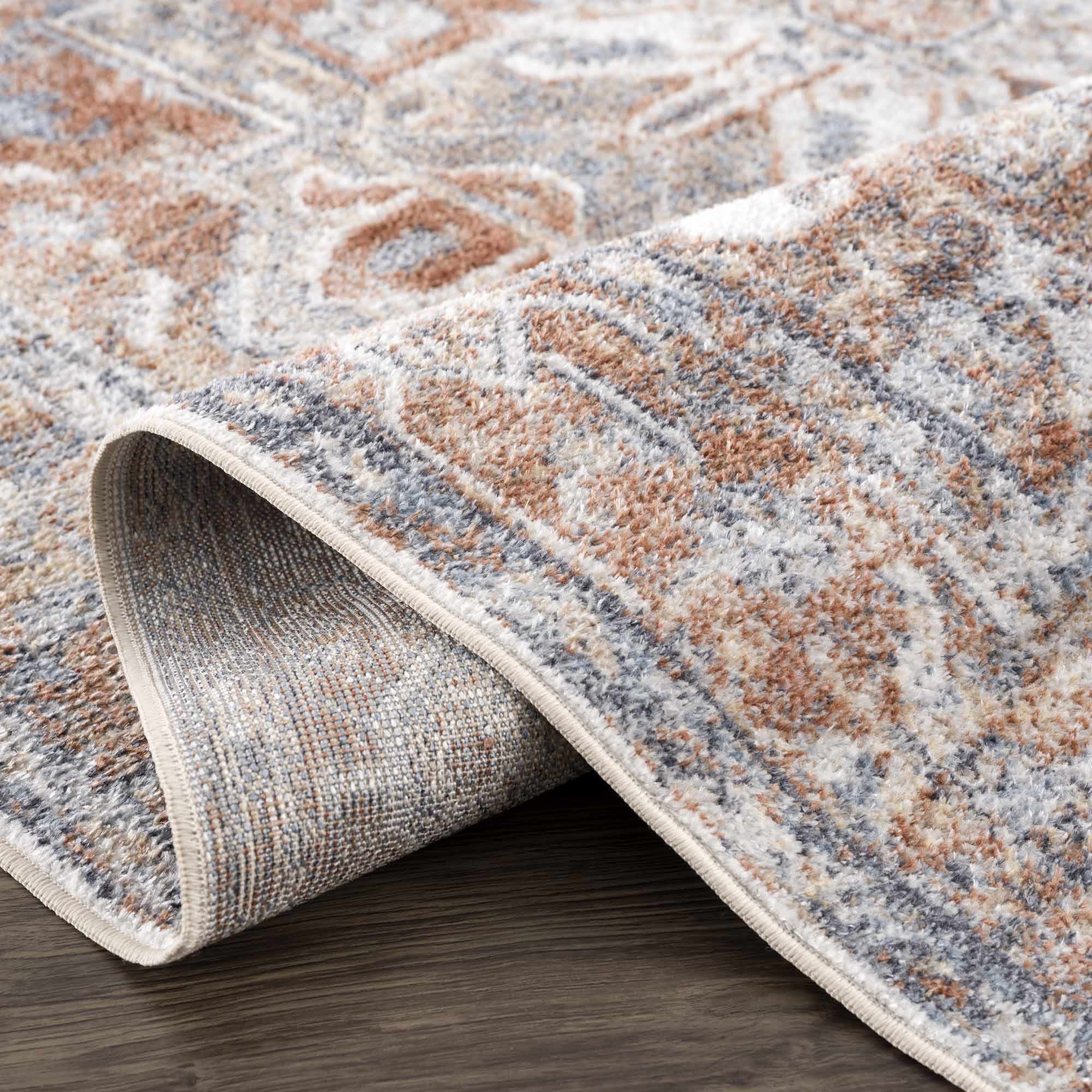 Rust Hera Washable Runner Rug - Clearance