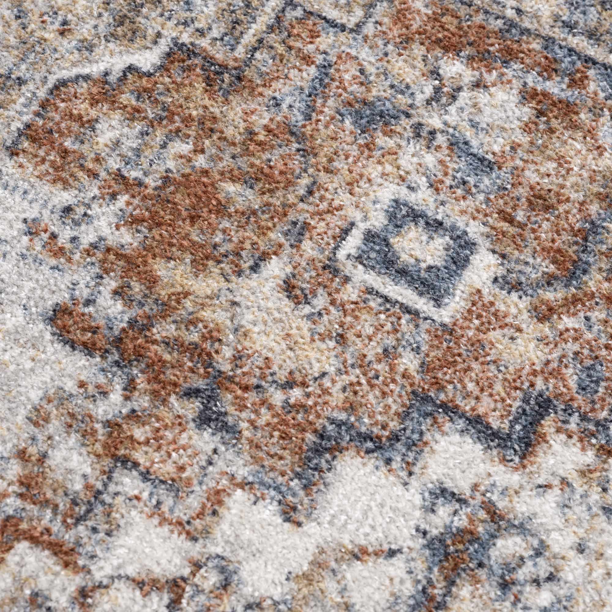 Rust Hera Washable Runner Rug - Clearance