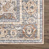 Arias Beige Blue Washable Runner Rug