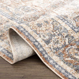 Arias Beige Blue Washable Runner Rug