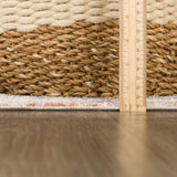 Arias Beige Blue Washable Runner Rug