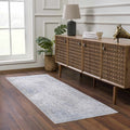 Gael Blue Washable Runner Rug