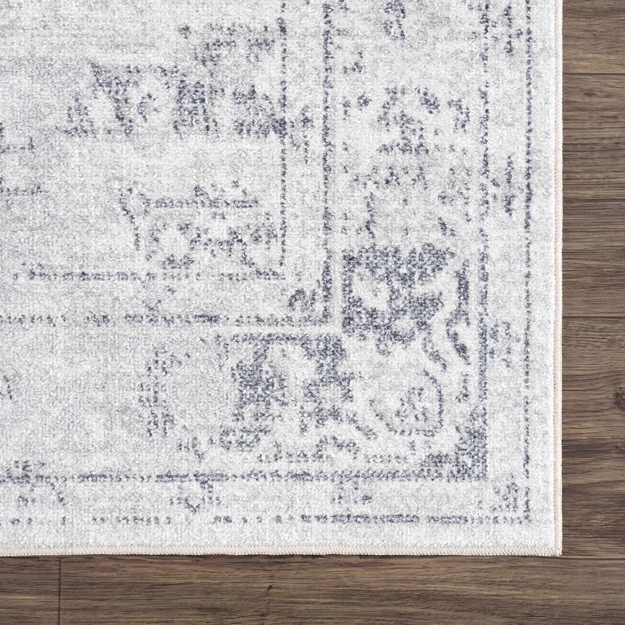 Akram Cream & Antrasit Washable Runner Rug