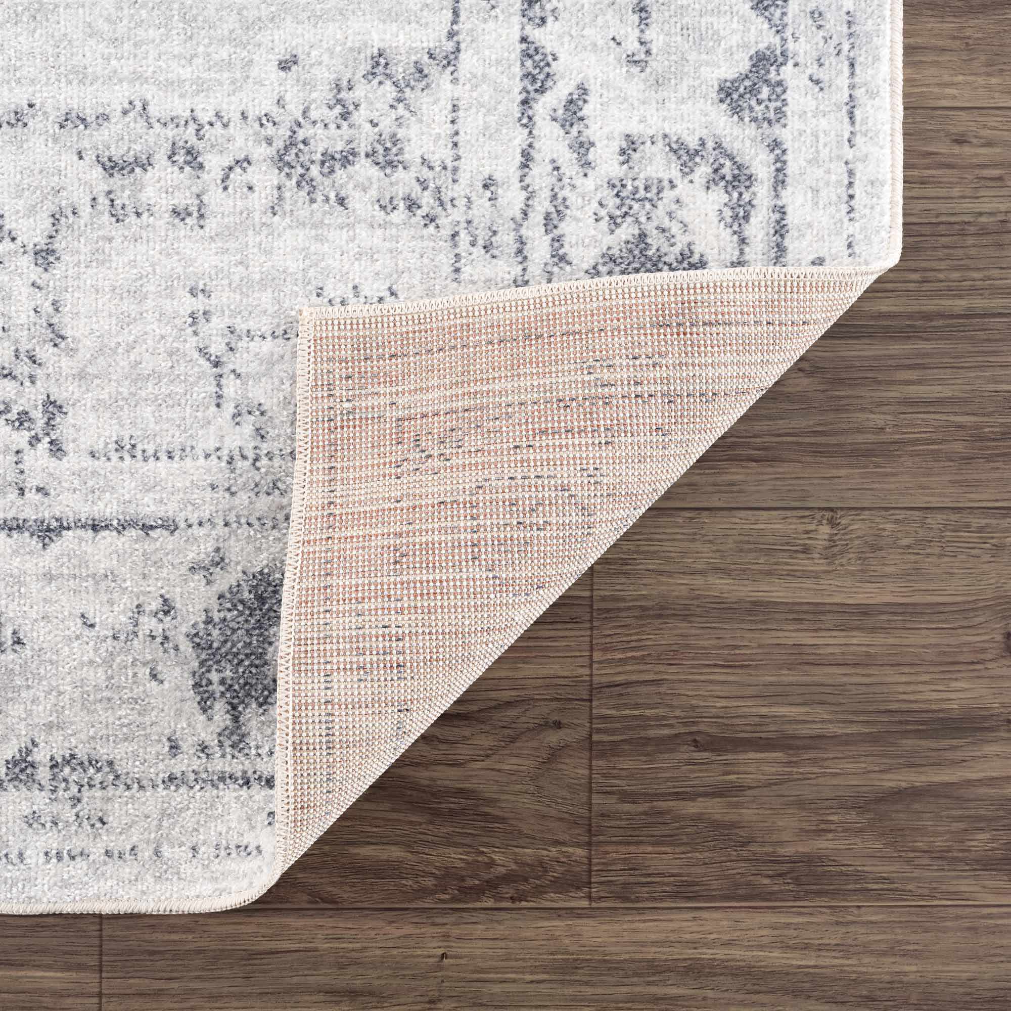 Akram Cream & Antrasit Washable Runner Rug