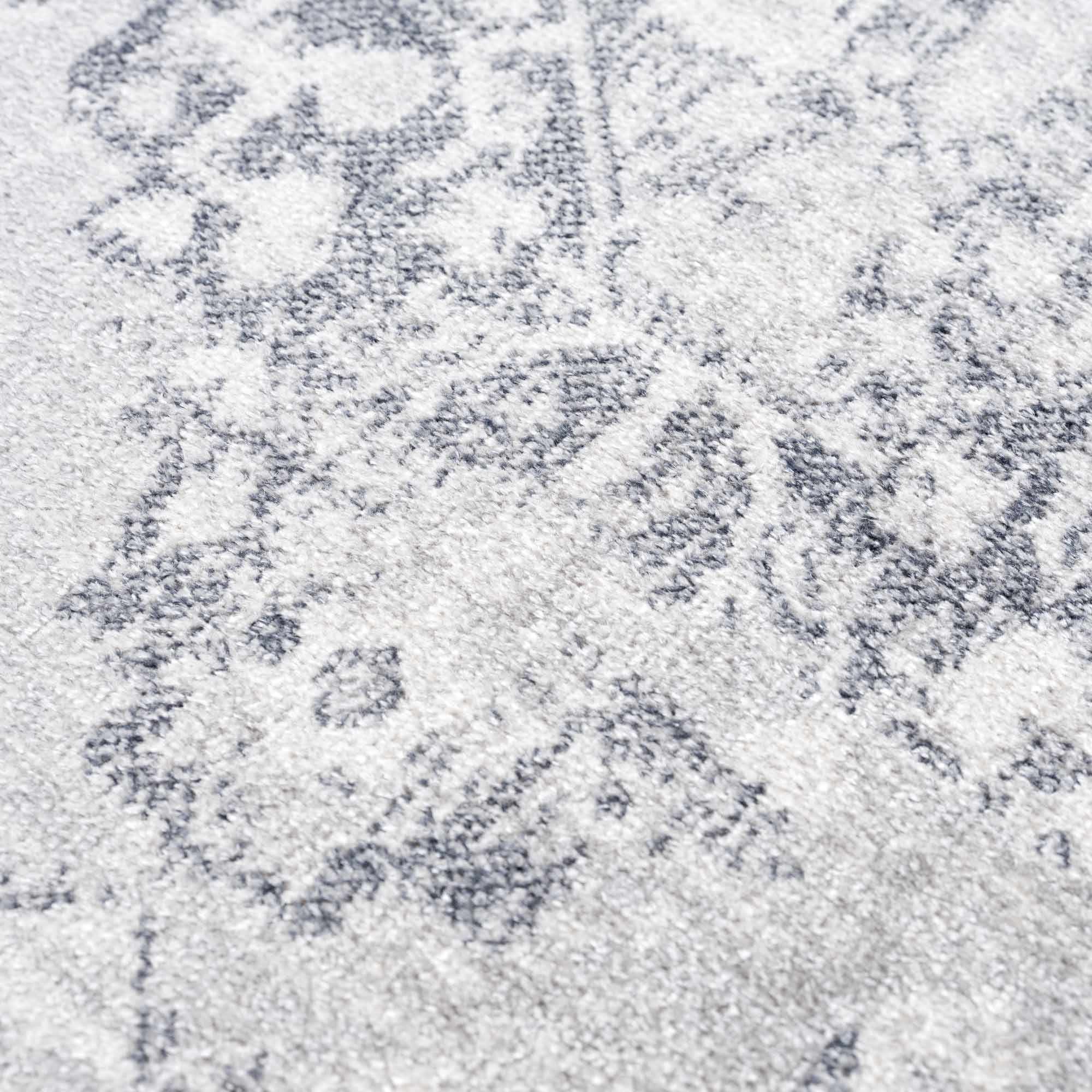 Akram Cream & Antrasit Washable Runner Rug