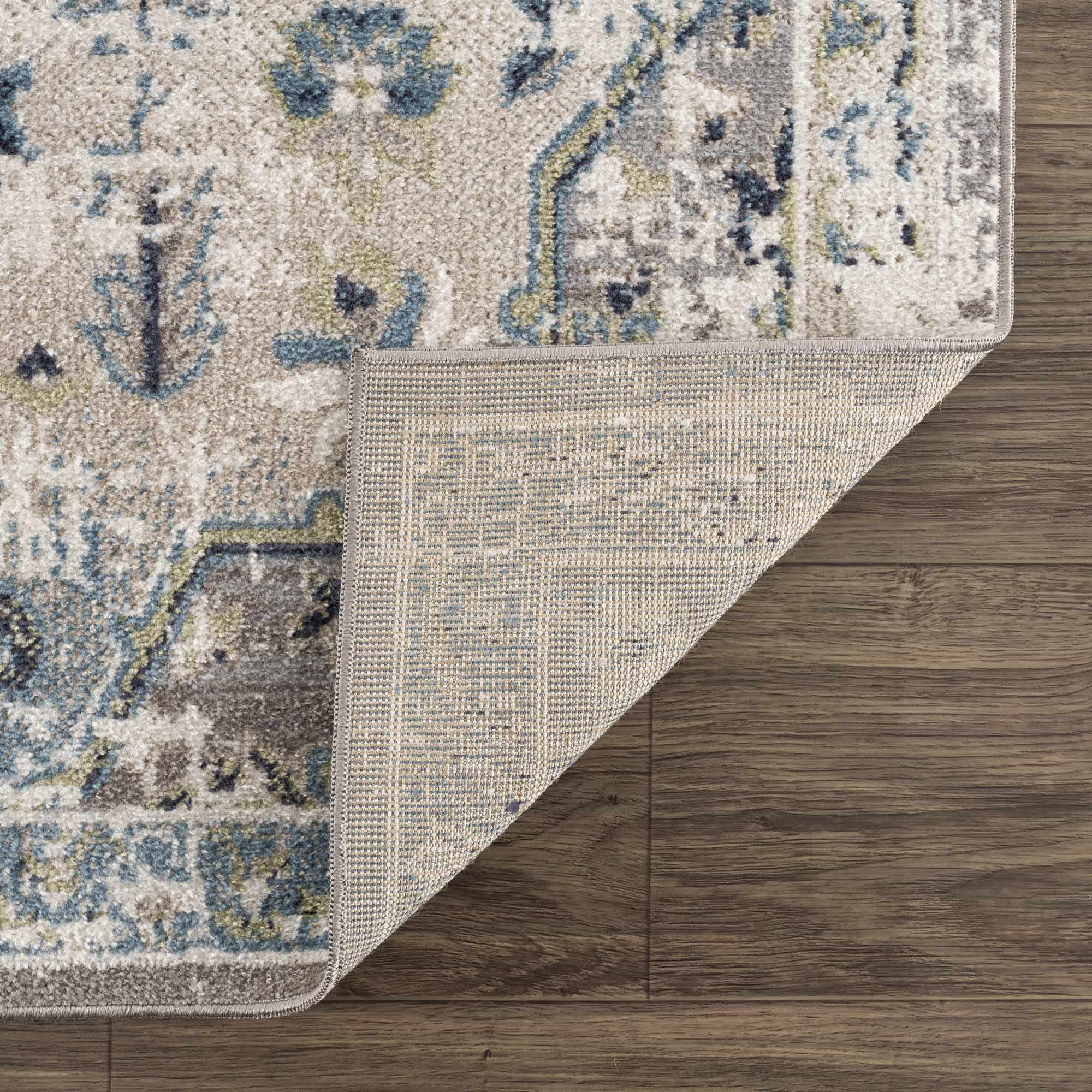 Cabacungan Gray & Blue Washable Runner Rug