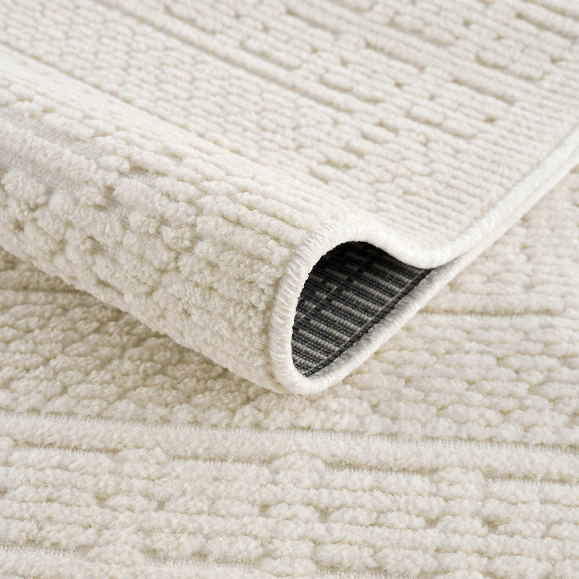 Bahar Cream Washable Runner Rug