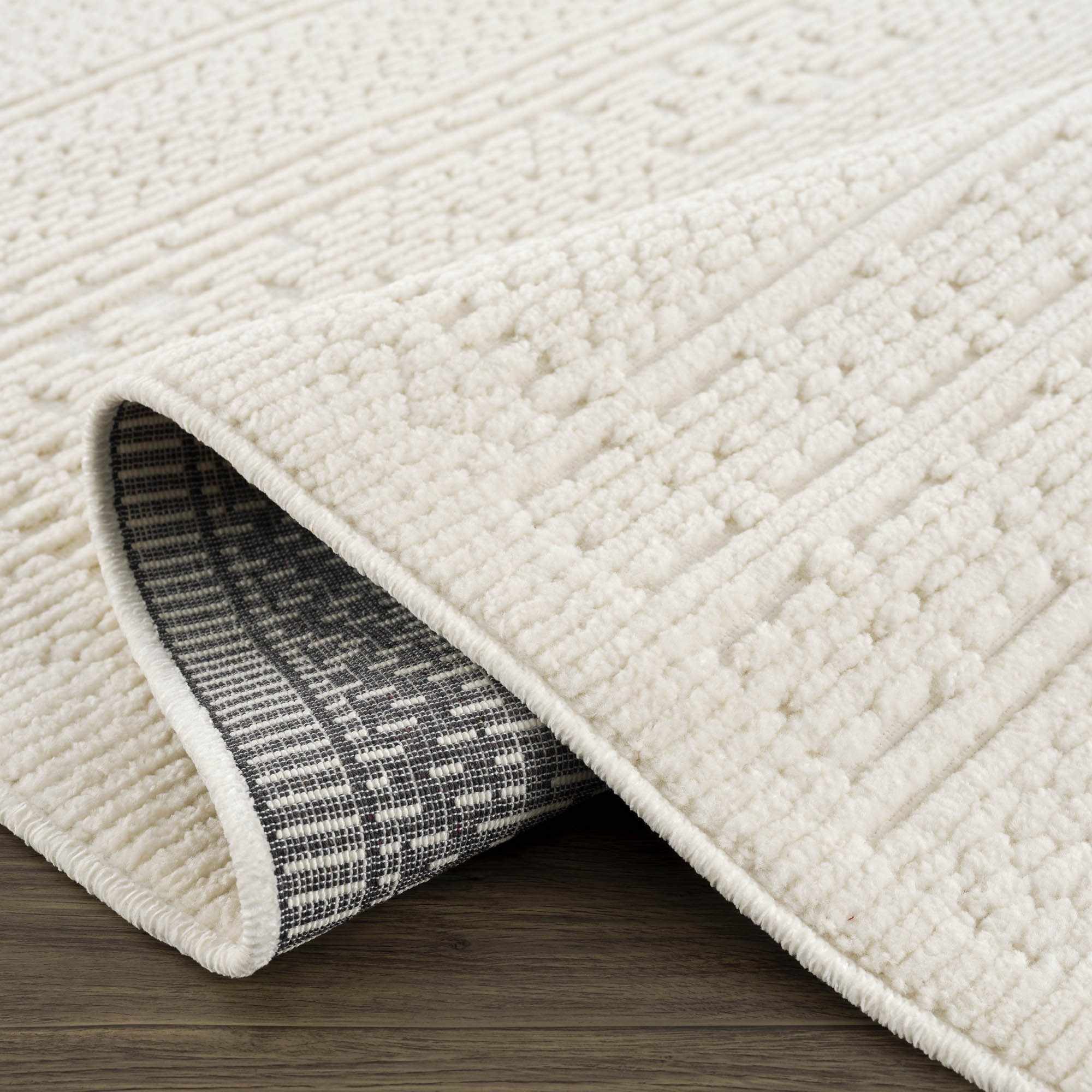 Bahar Cream Washable Runner Rug