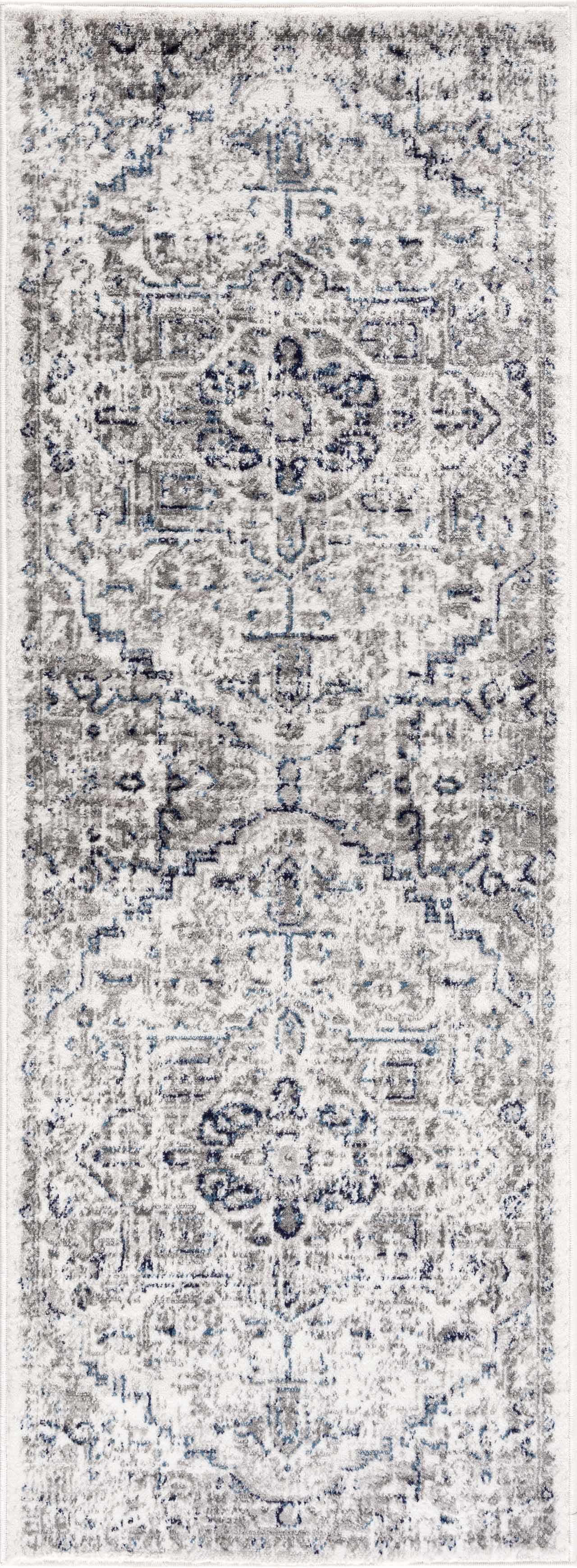Buenaventura Cream & Navy Runner Rug