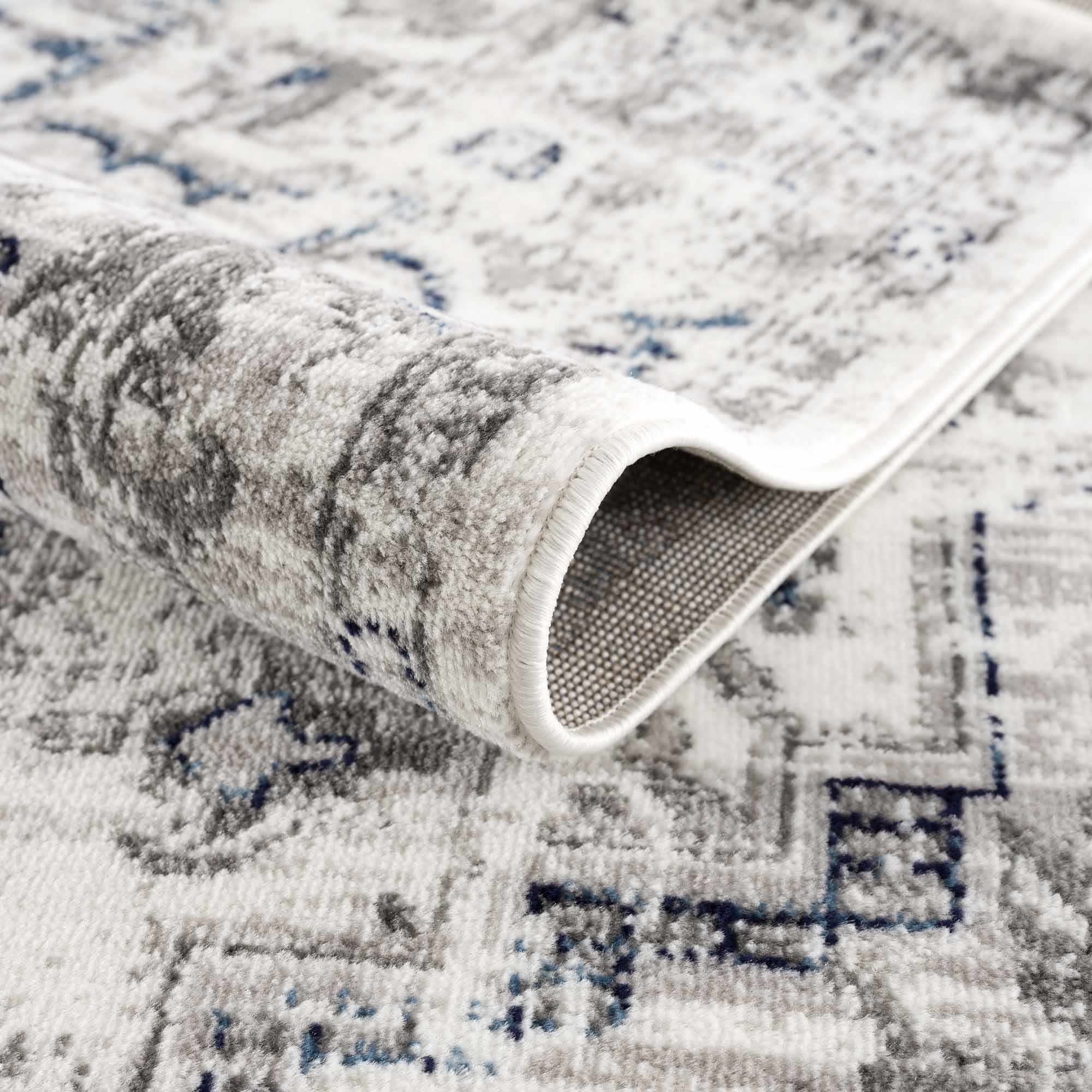 Buenaventura Cream & Navy Runner Rug