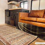 Rust Maligaya Distressed Washable Runner Rug - Clearance
