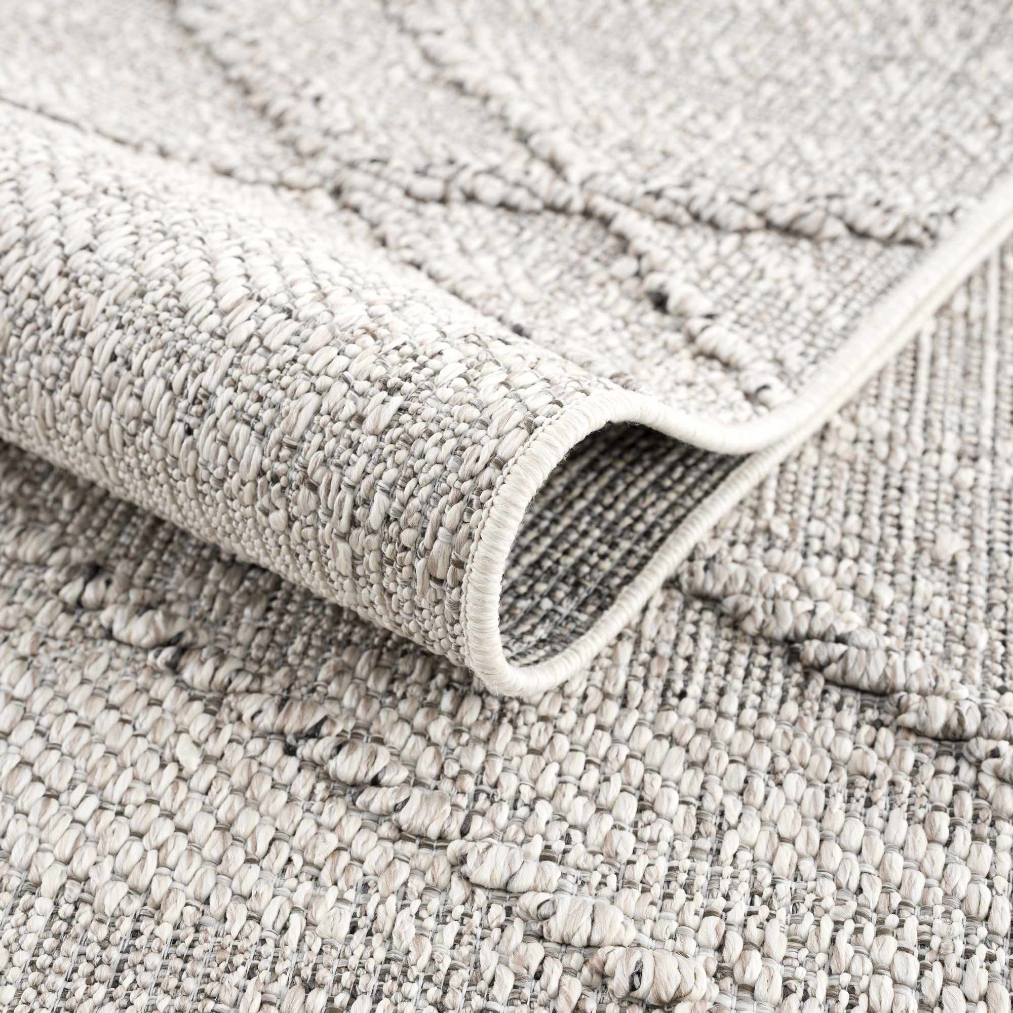 Baqer Bone & Taupe Indoor & Outdoor Rug - Clearance