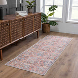 Urpi Rose & Blue Washable Runner Rug - Clearance