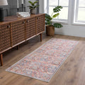 Urpi Rose & Blue Washable Runner Rug - Clearance