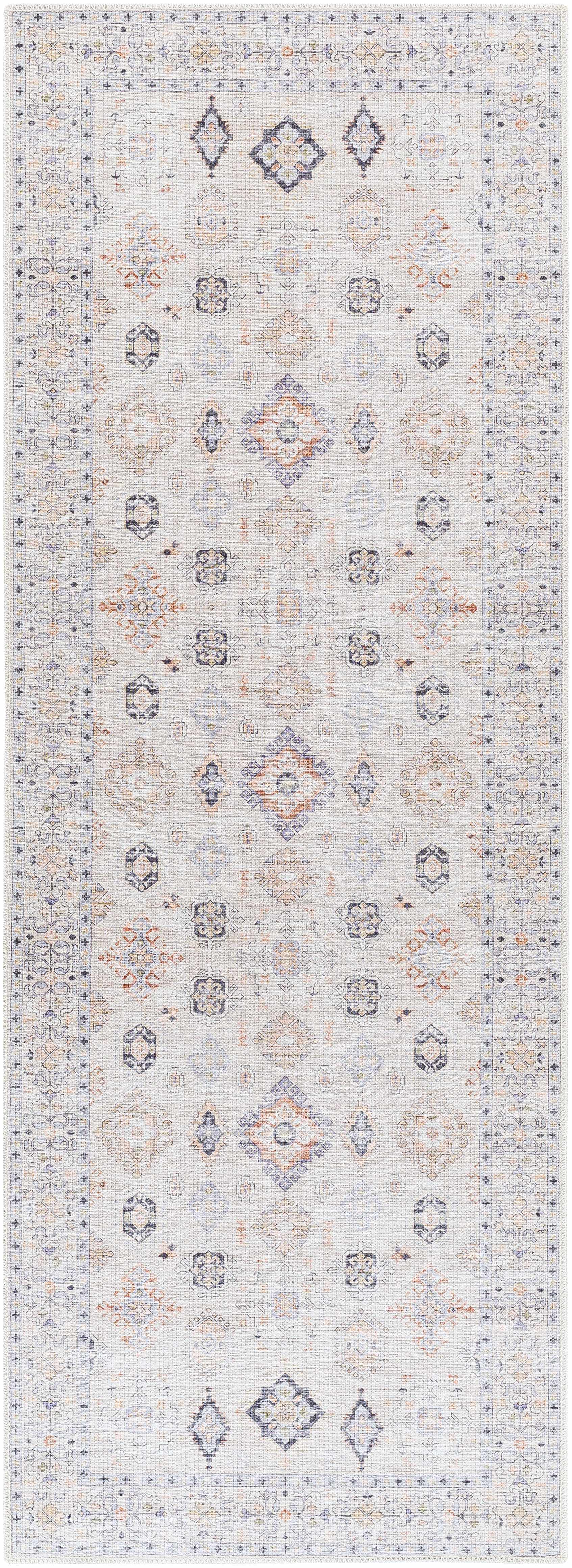 Beige Beckett Washable 7ft Runner Rug - Clearance