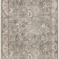 Davina Damask Light Gray 7ft Runner Rug - Livabliss x Becki Owens