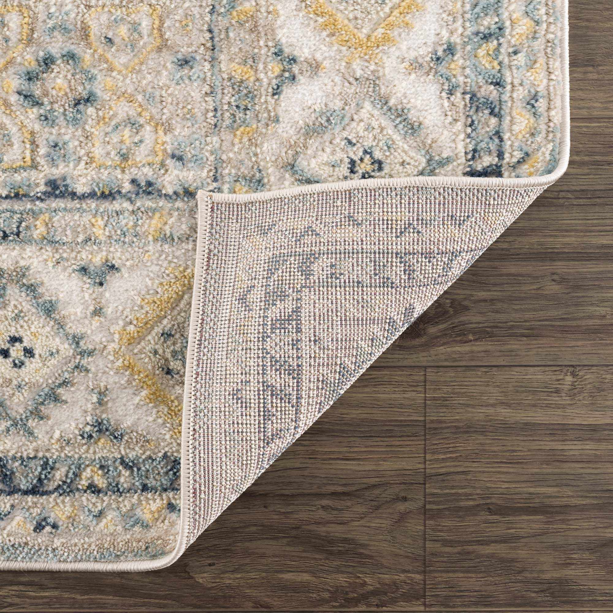Brend Blue Medallion Runner Rug