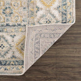 Brend Blue Medallion Runner Rug