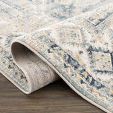 Brend Blue Medallion Runner Rug