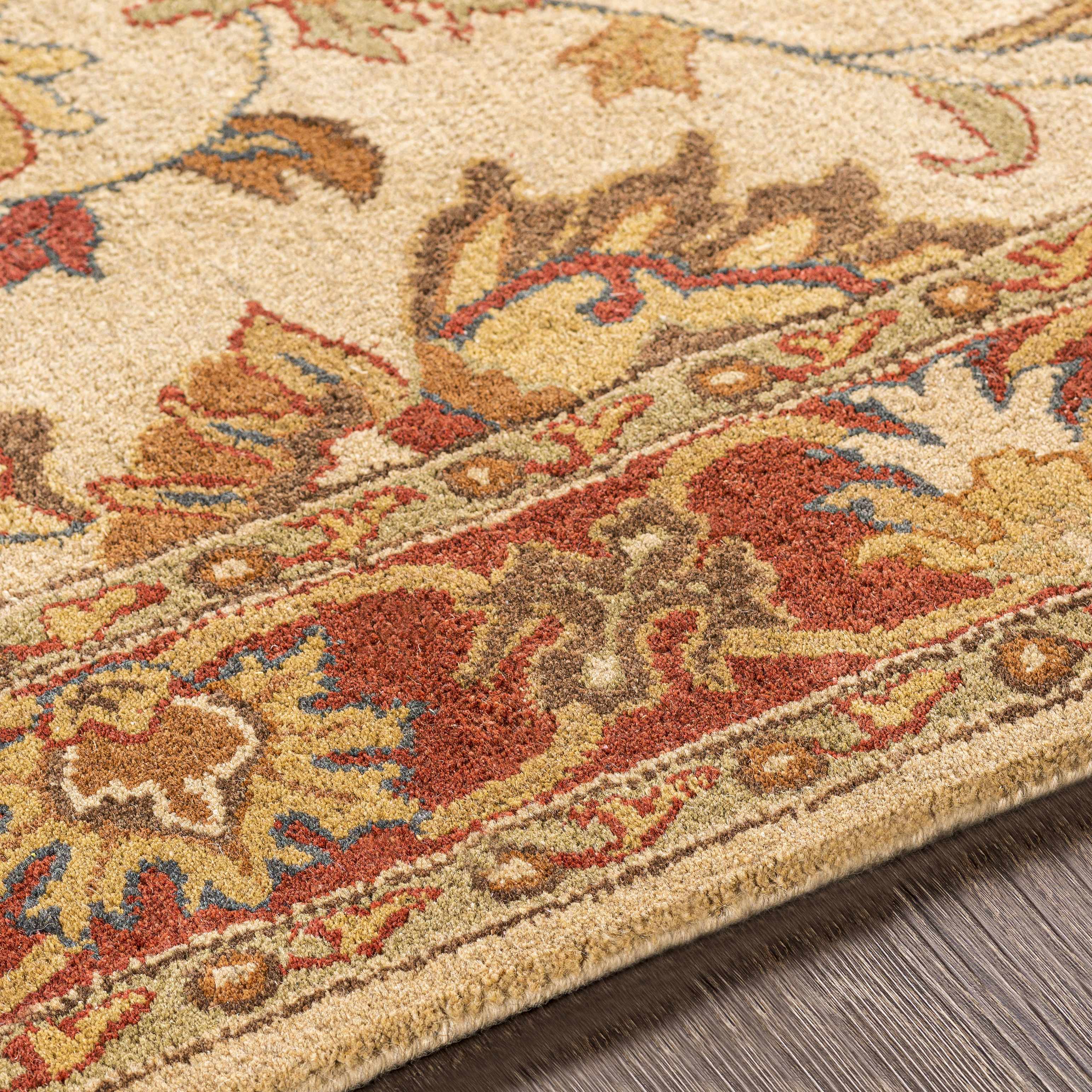 Cherryfield Hand Tufted Brown & Rust 1001 Runner Rug