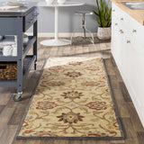 Conesus Hand Tufted Beige & Rust 1116 Runner Rug