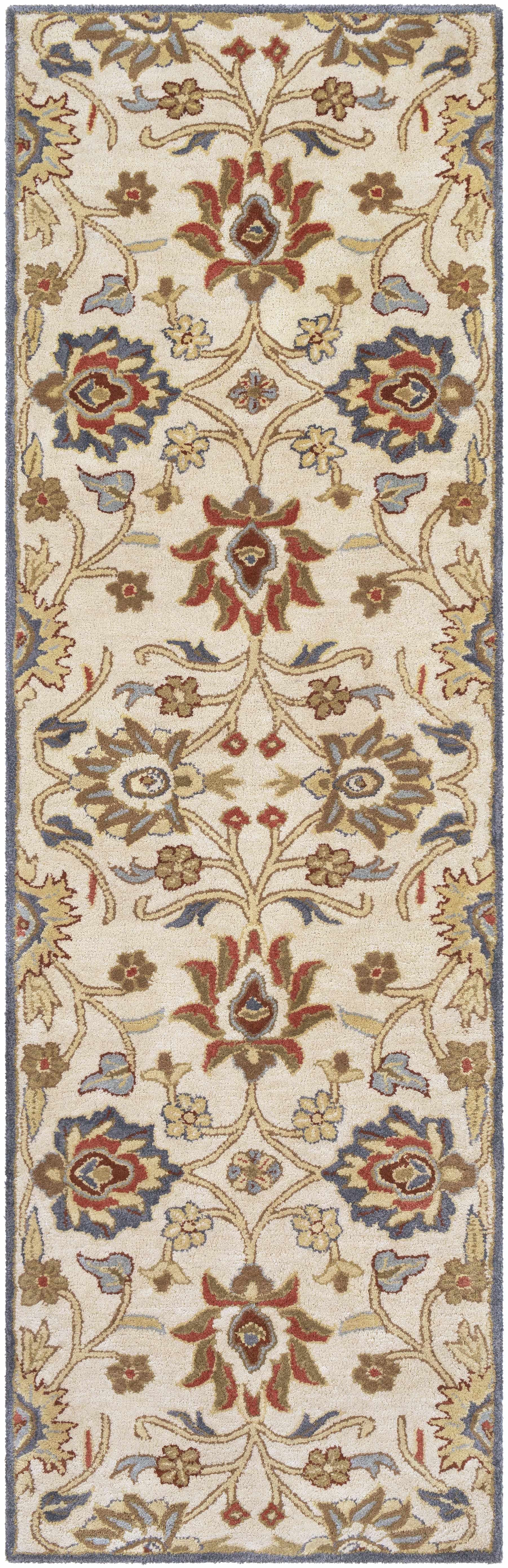 Conesus Hand Tufted Blue & Rust 1204 Runner Rug