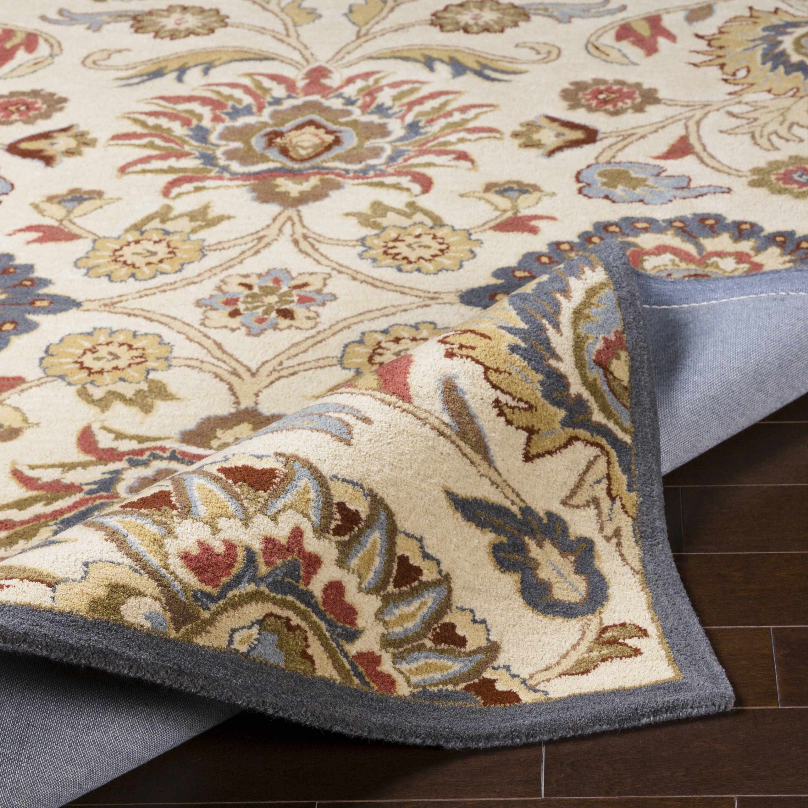Conesus Hand Tufted Blue & Rust 1204 Runner Rug