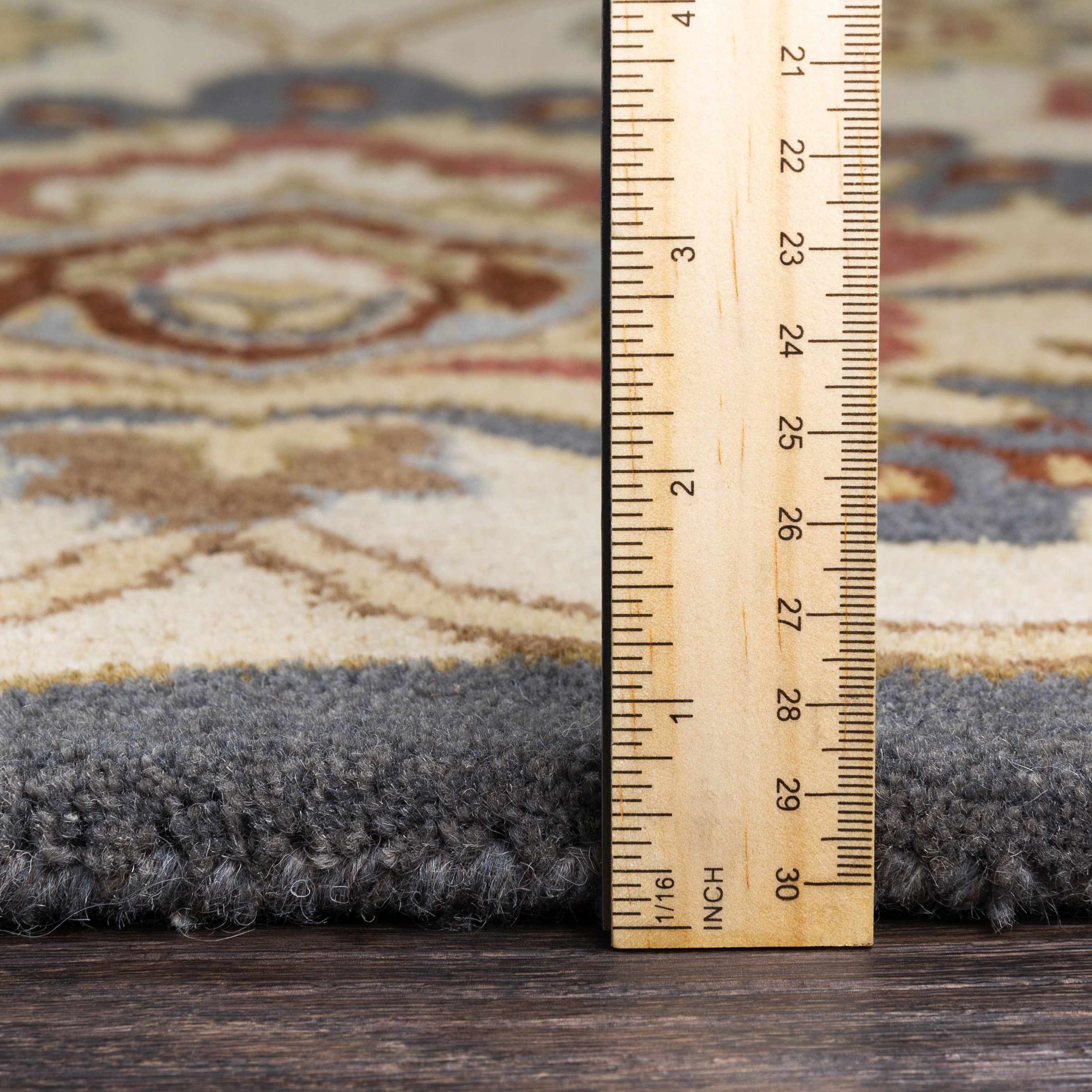 Conesus Hand Tufted Blue & Rust 1204 Runner Rug