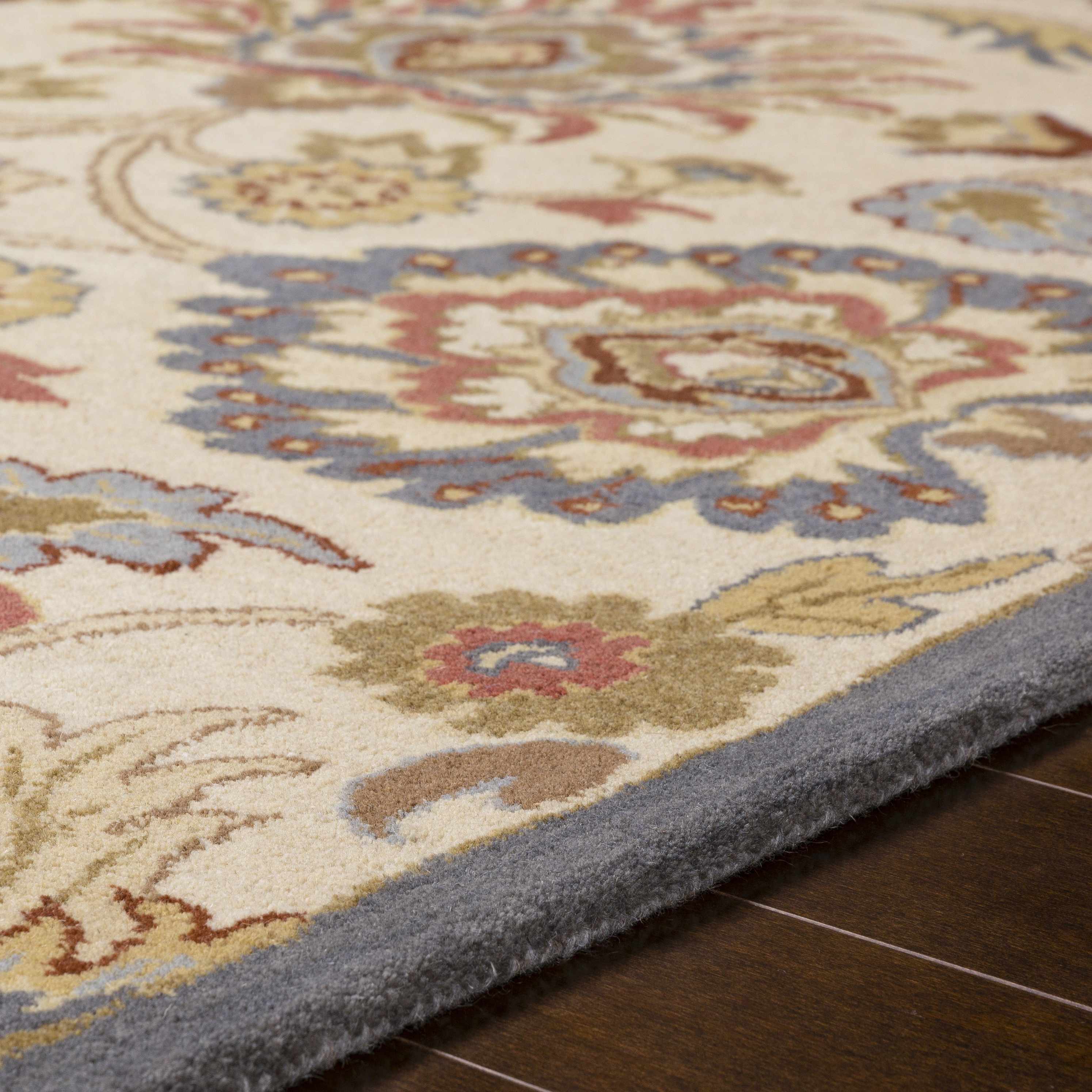 Conesus Hand Tufted Blue & Rust 1204 Runner Rug