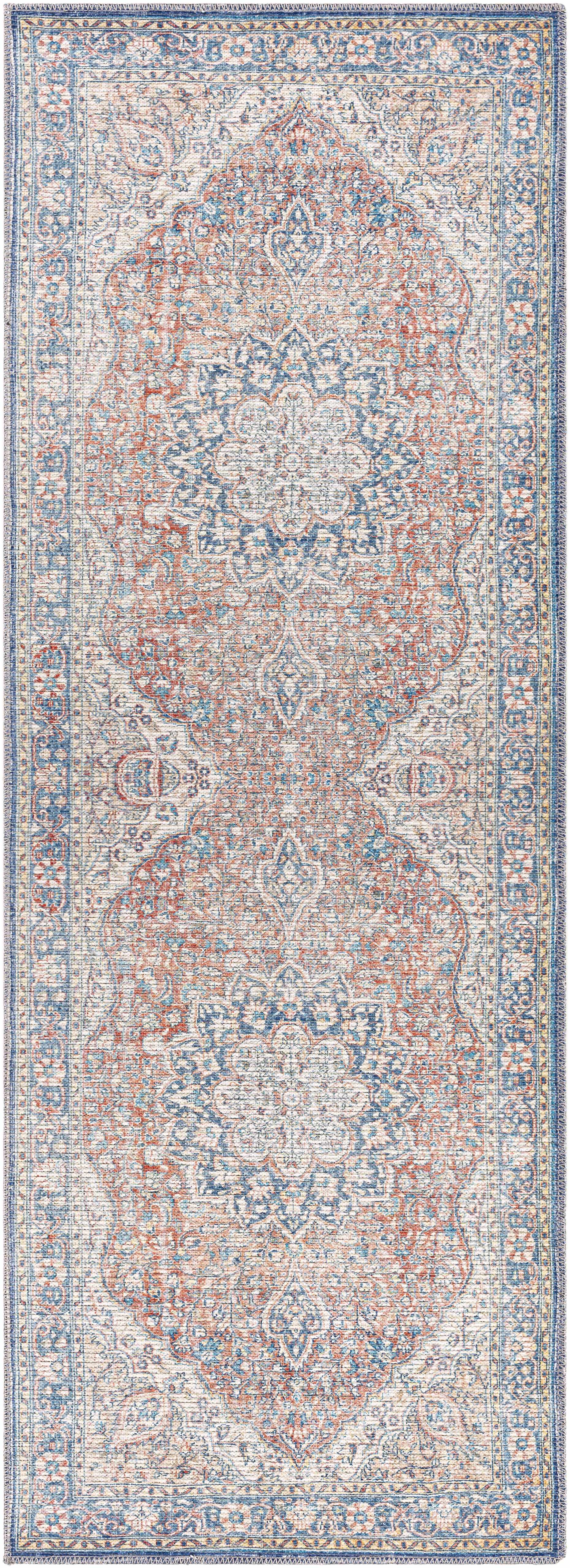 Wacousta Red&Blue Washable Rug - Clearance