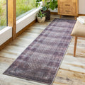 Dusty Pink Bagacay Distressed Washable Runner Rug