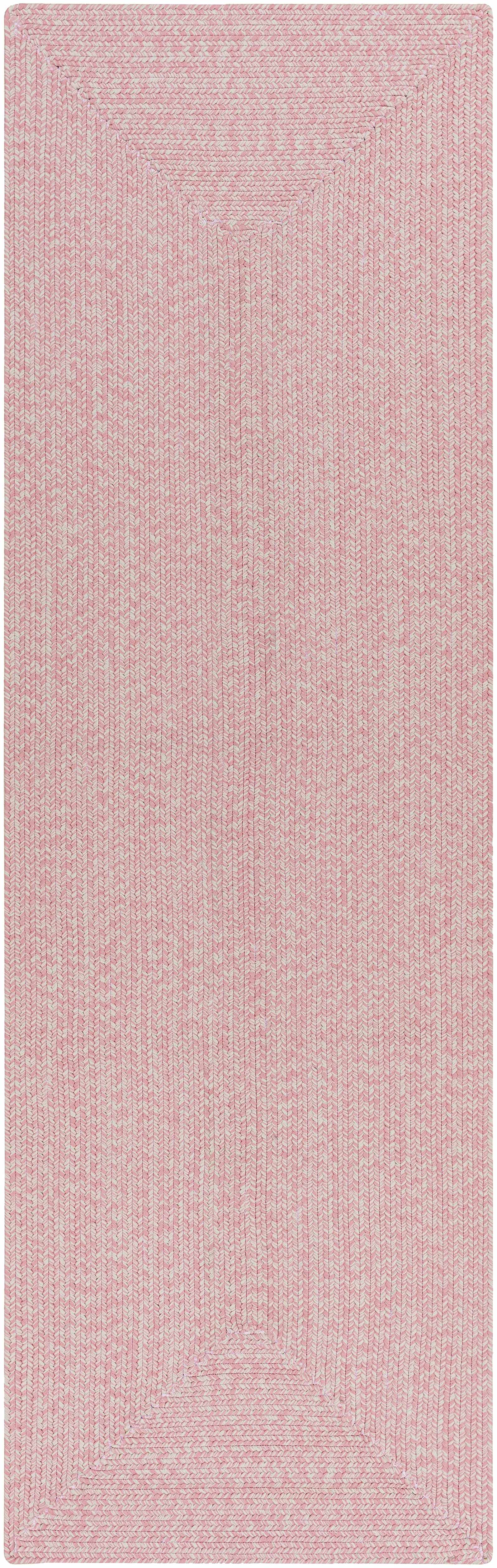 Pink Tycroes Braided Textured Runner Rug
