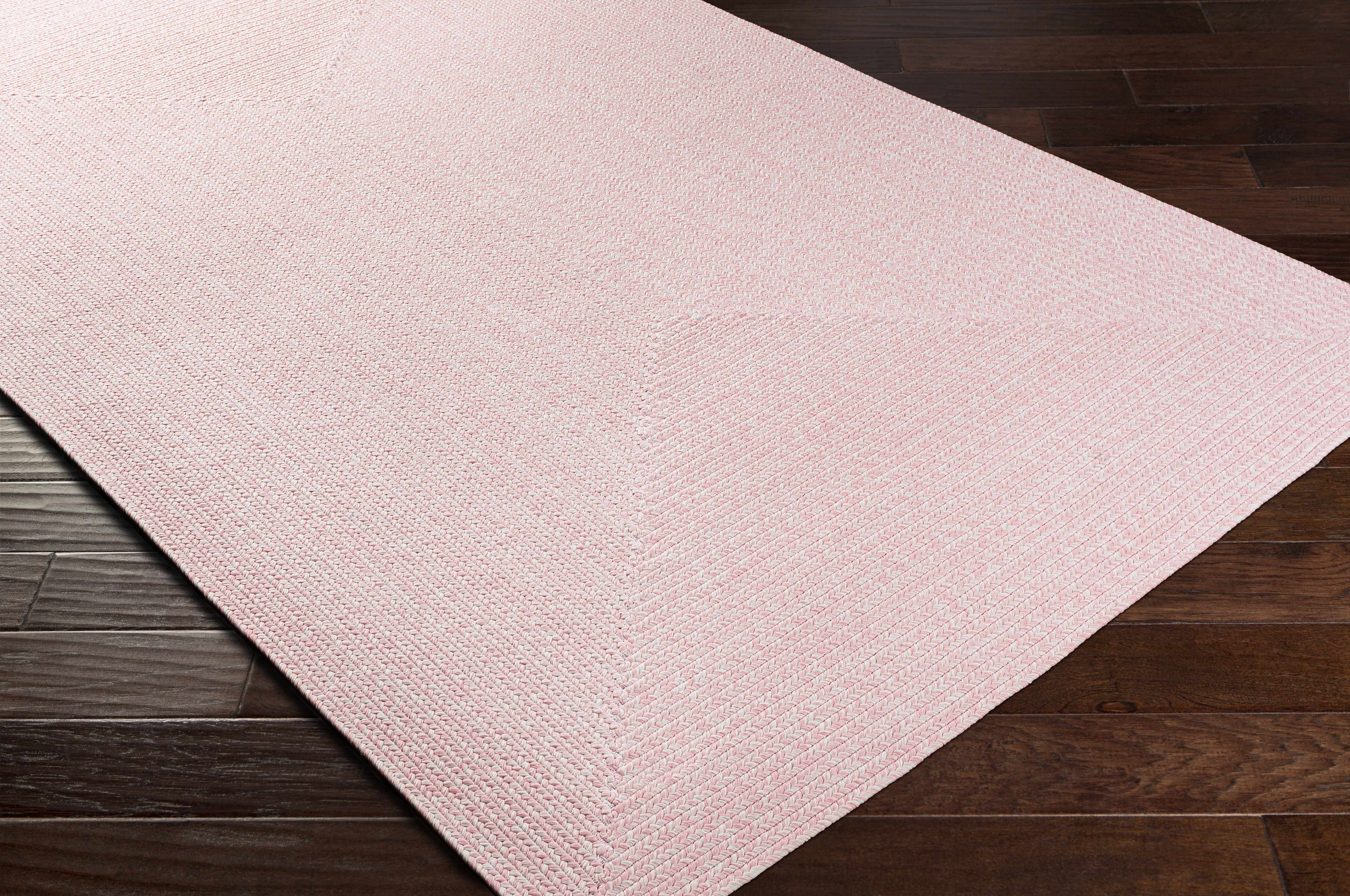 Pink Tycroes Braided Textured Runner Rug