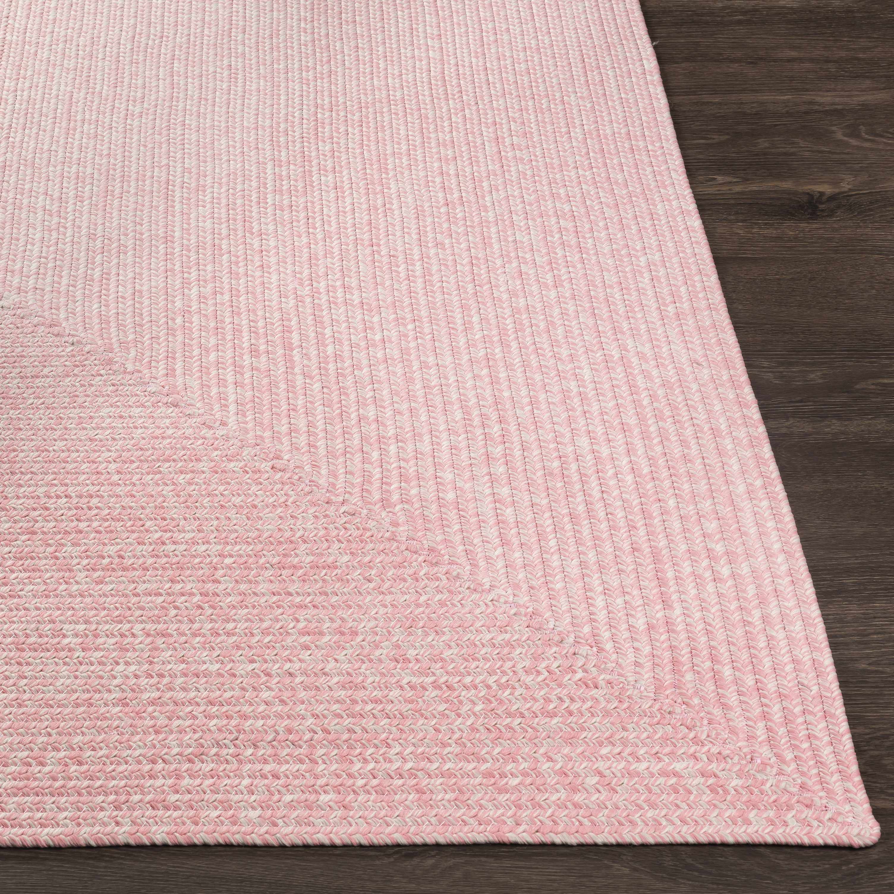 Pink Tycroes Braided Textured Runner Rug