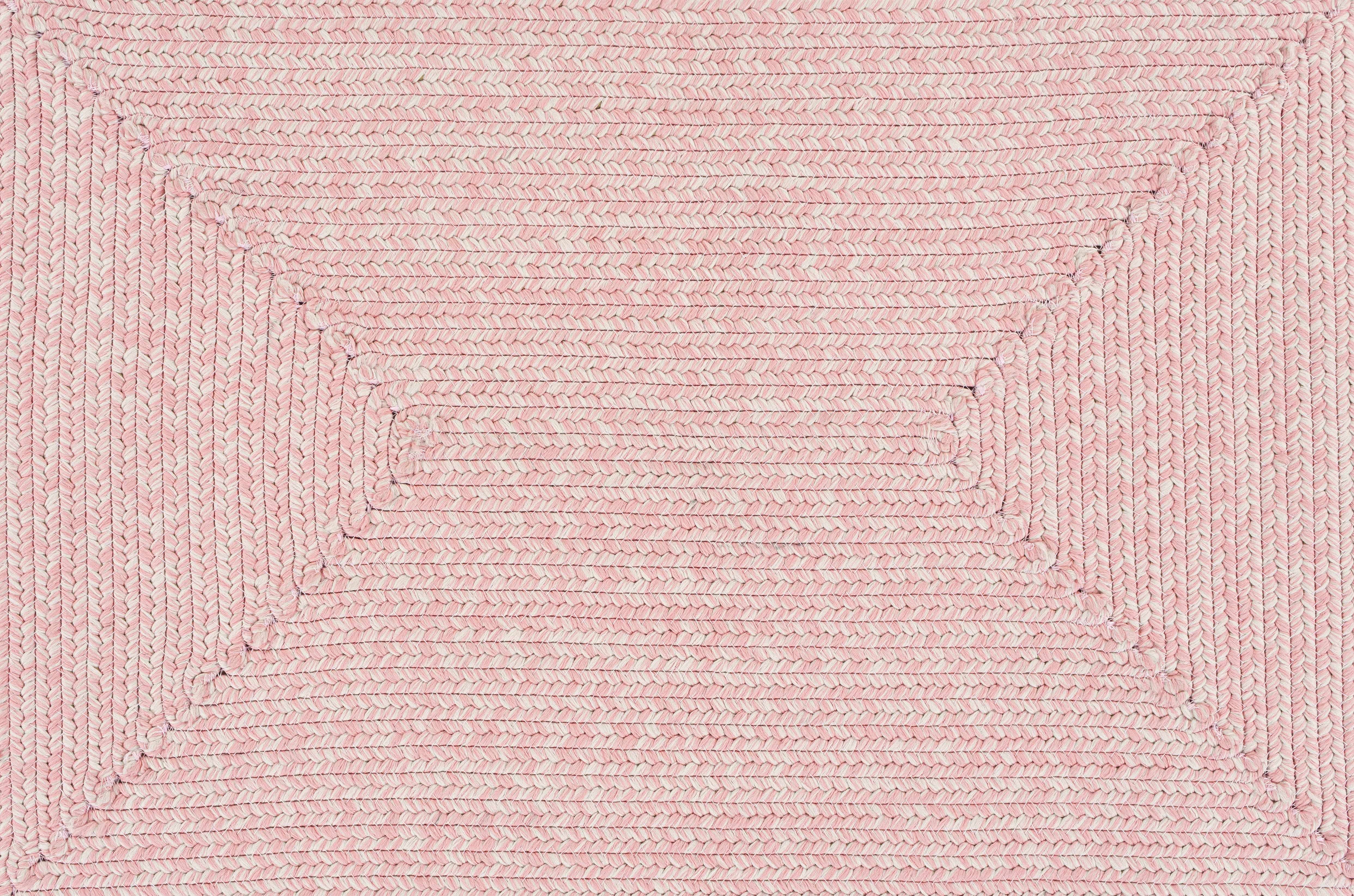 Pink Tycroes Braided Textured Runner Rug