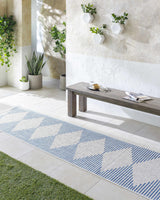 Stephan Blue & Cream Indoor & Outdoor Rug