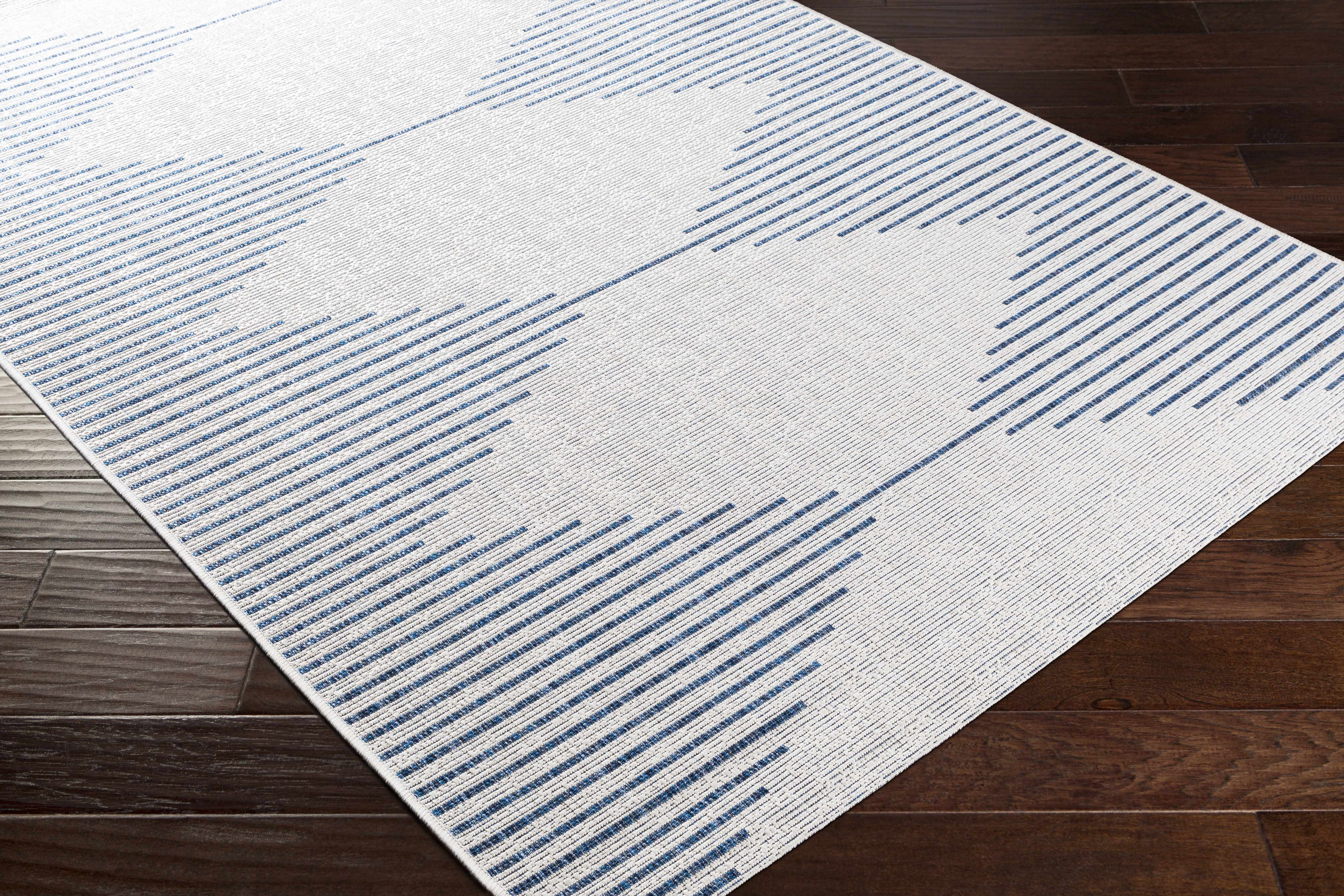 Stephan Blue & Cream Indoor & Outdoor Rug