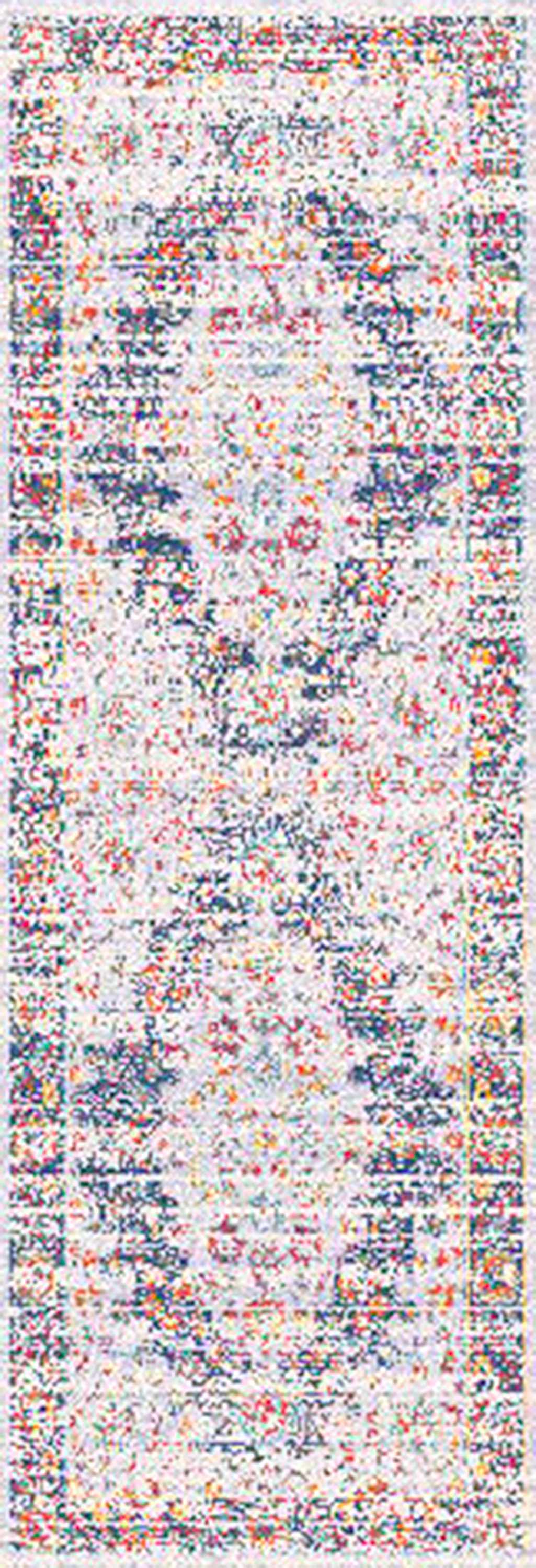 Thorsby Magenta & Cream Runner Rug